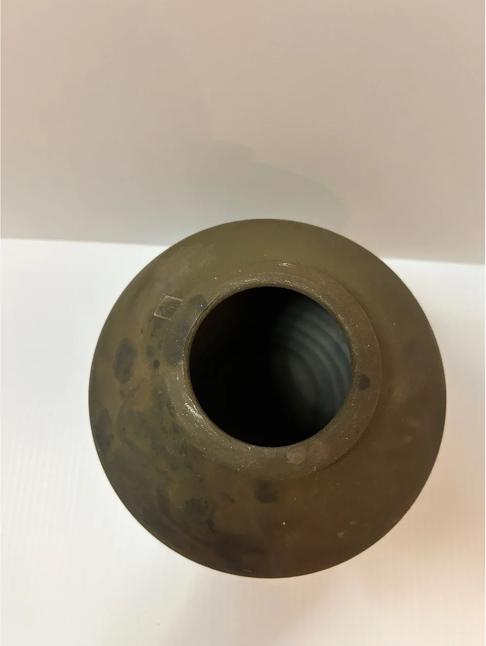 Raku Pottery Vase-Iridescent Swirl